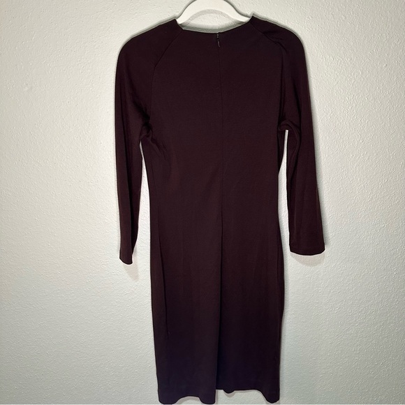 SALVATORE FERRAGMO Purple Wool Mini Dress - Picture 6 of 7